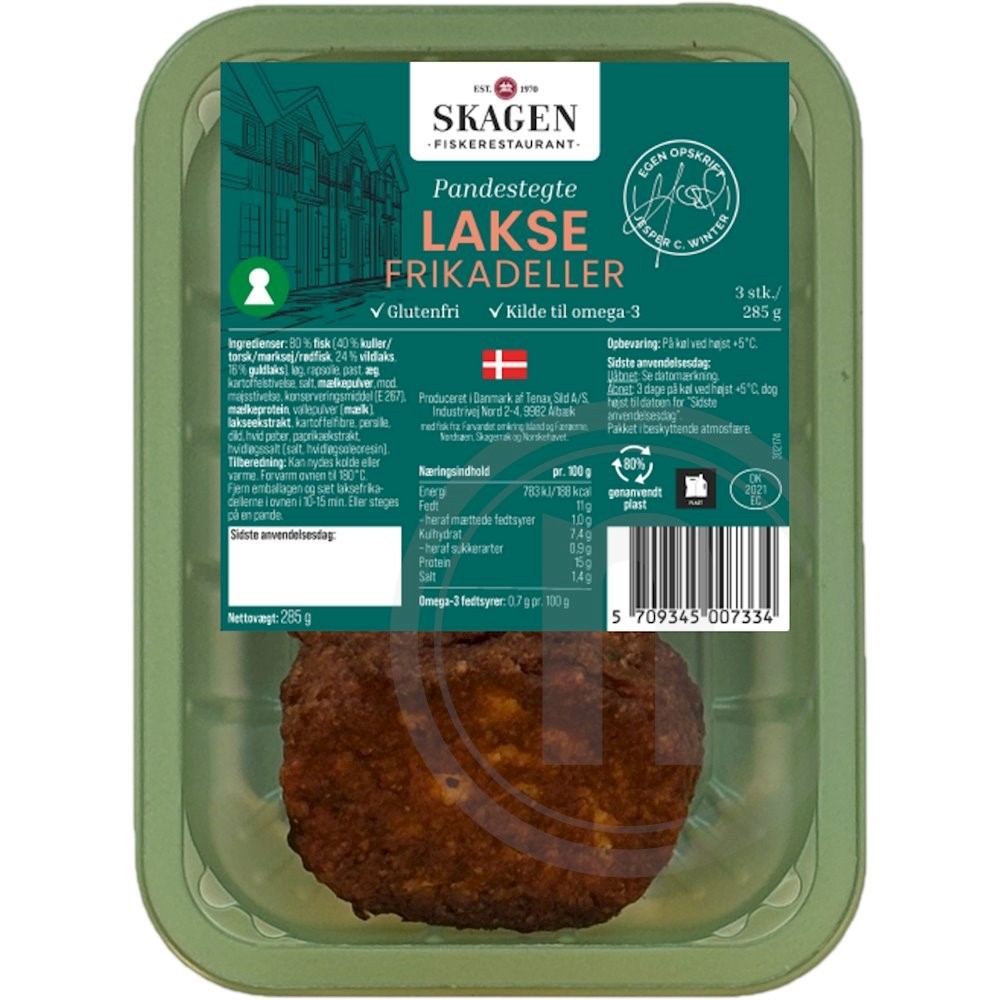 Skagen Fiskerestaurant Fiskefrikadeller m. laks