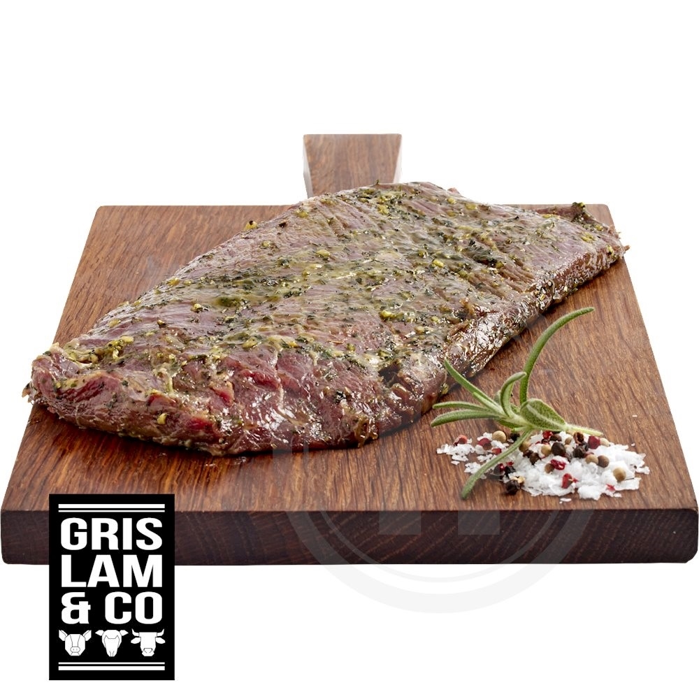 Gris Lam & Co Flanksteak med hvidløg øko