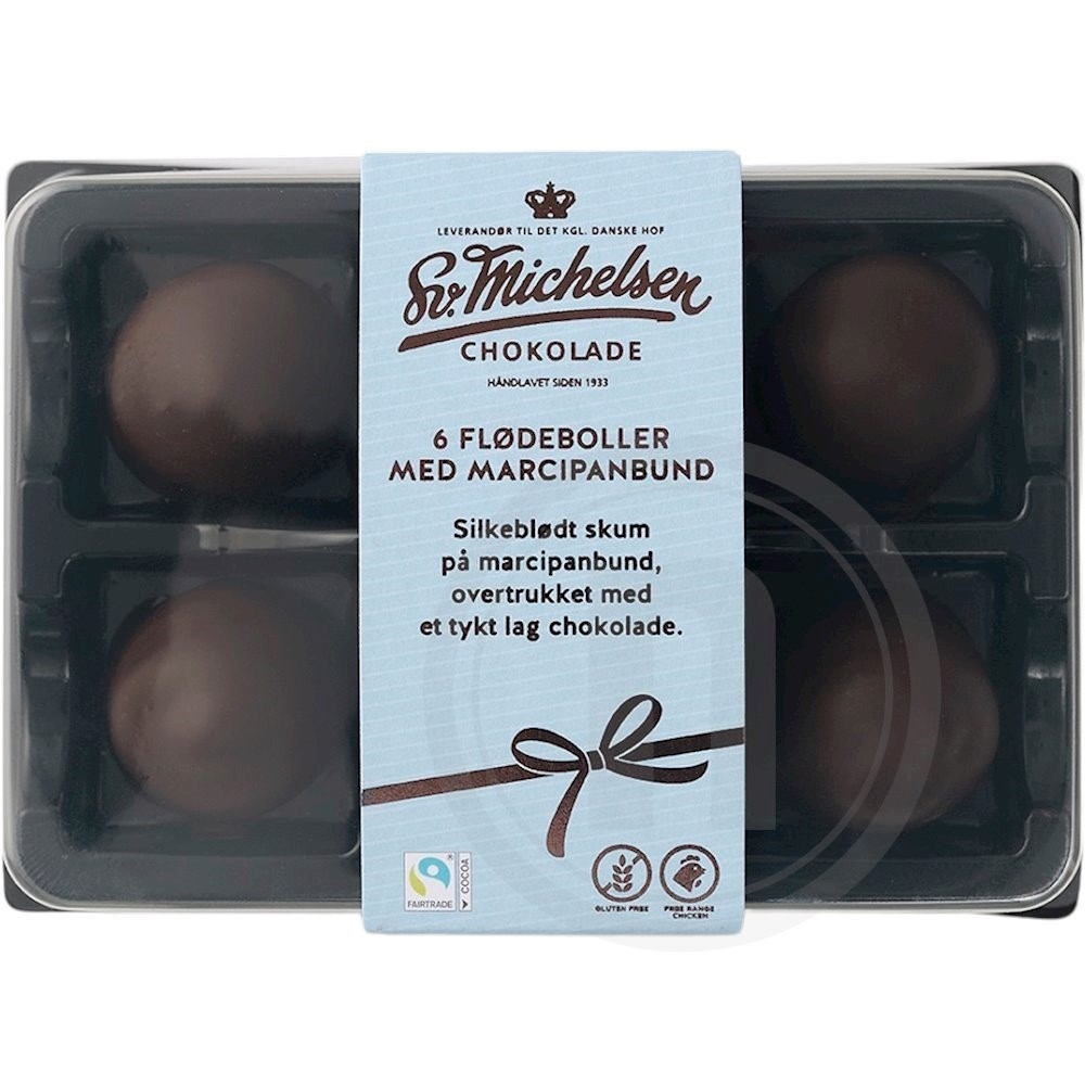 Sv. Michelsen Flødeboller m. marcipanbund 6 stk 100 g