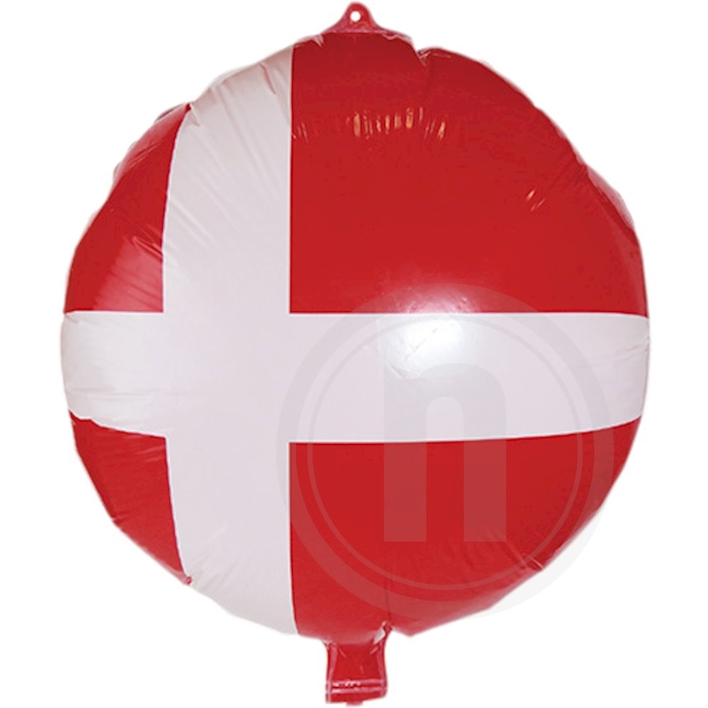 Folieballon (rød/hvid)