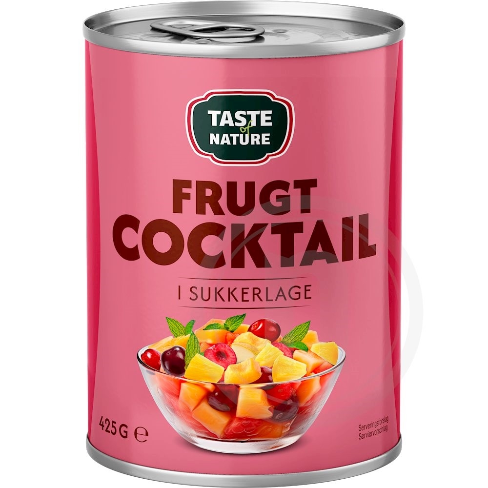 Frugtcocktail i sukkerlage