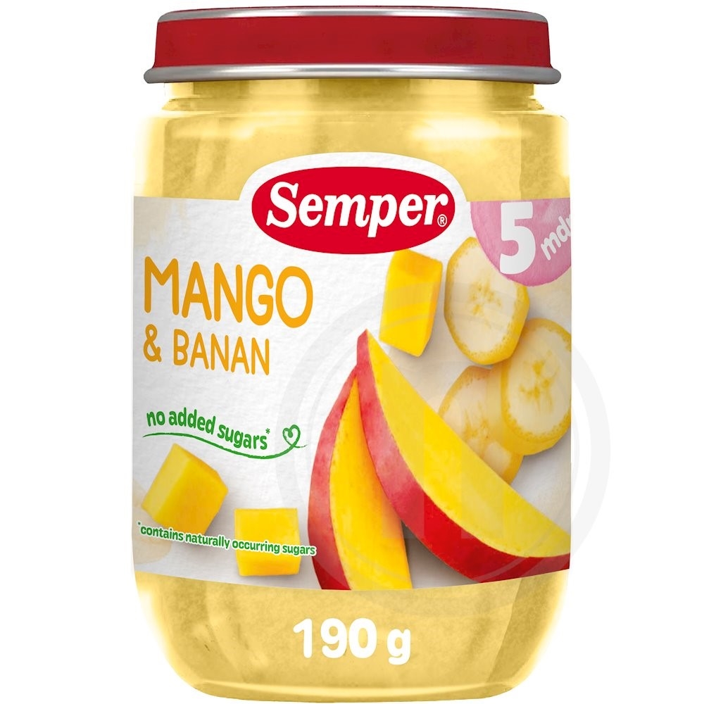 Frugtmos m. mango og banan