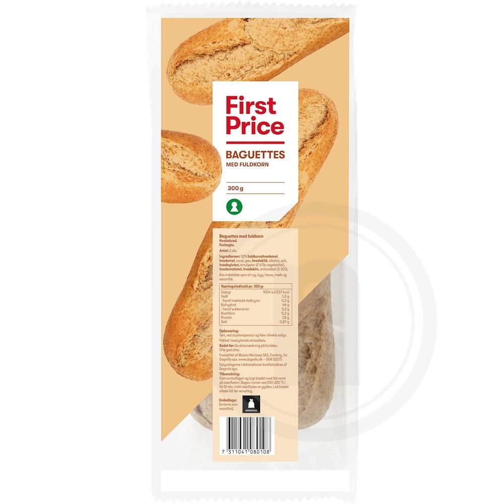 Fuldkornsbaguettes