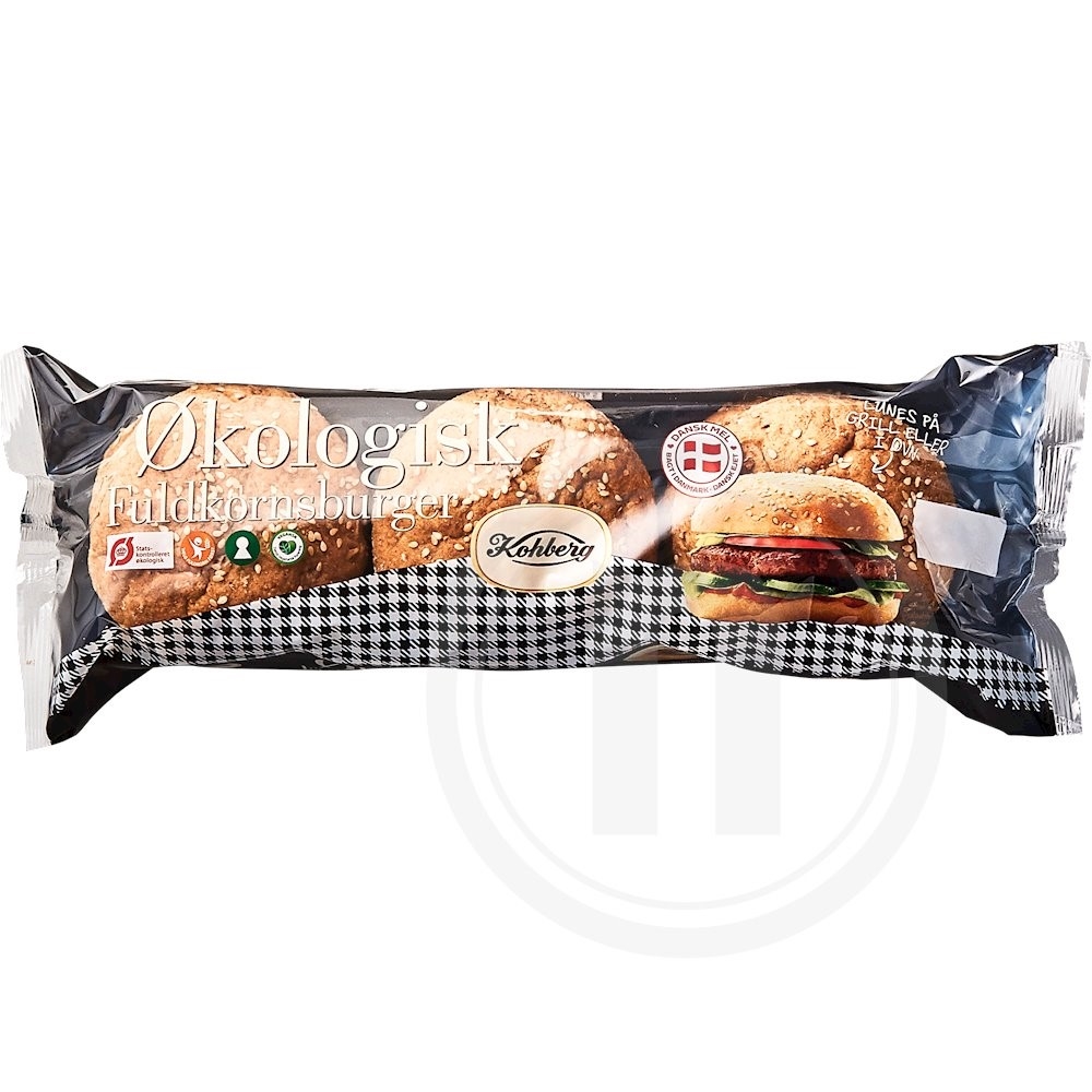 Fuldkornsburgerboller Øko. .