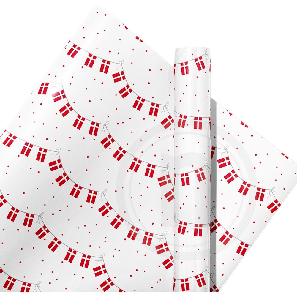 Gavepapir m. flag
