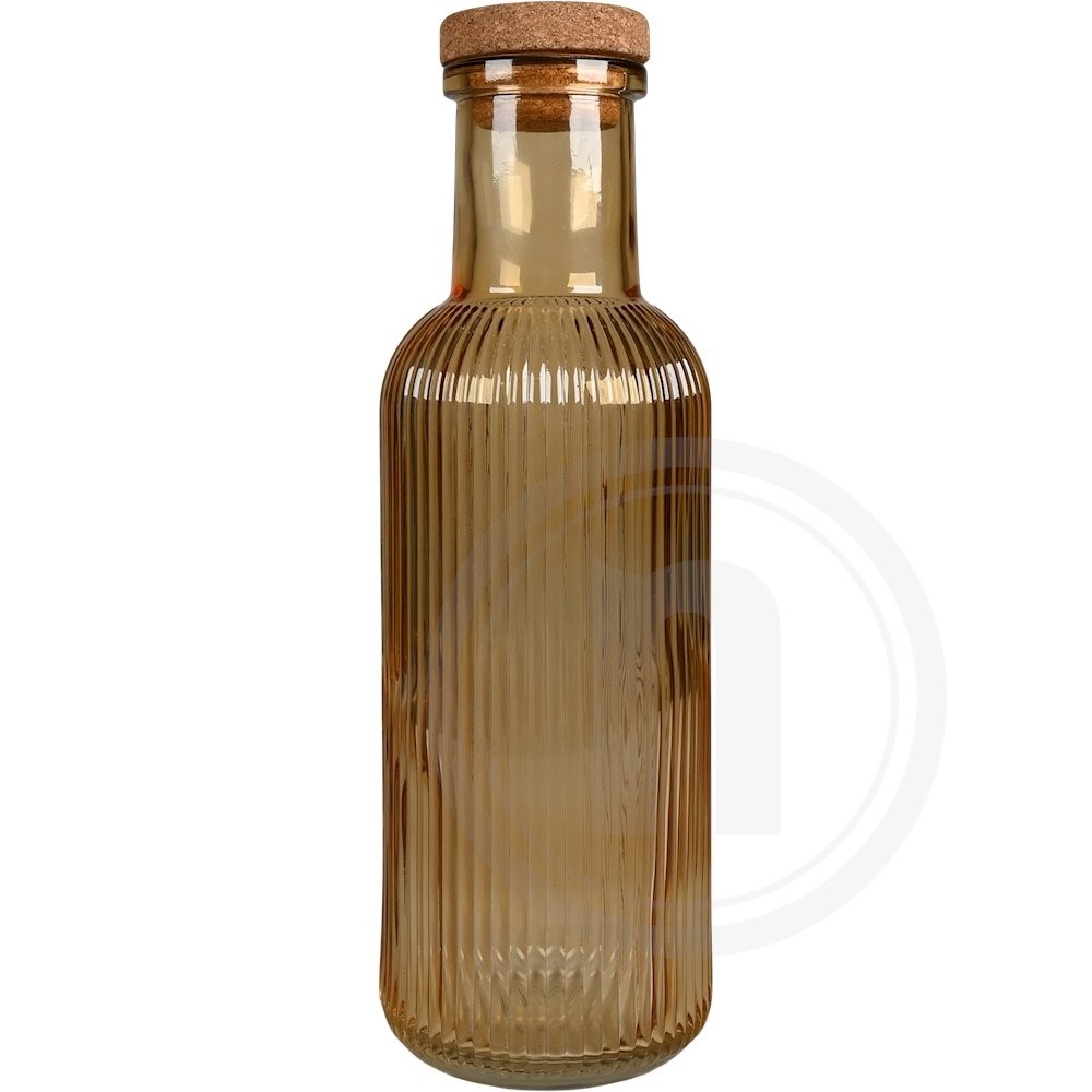 Glasflaske m. korkprop