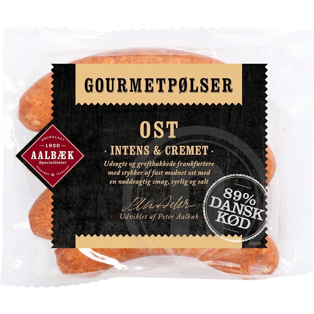 Gourmet pølser m. ost