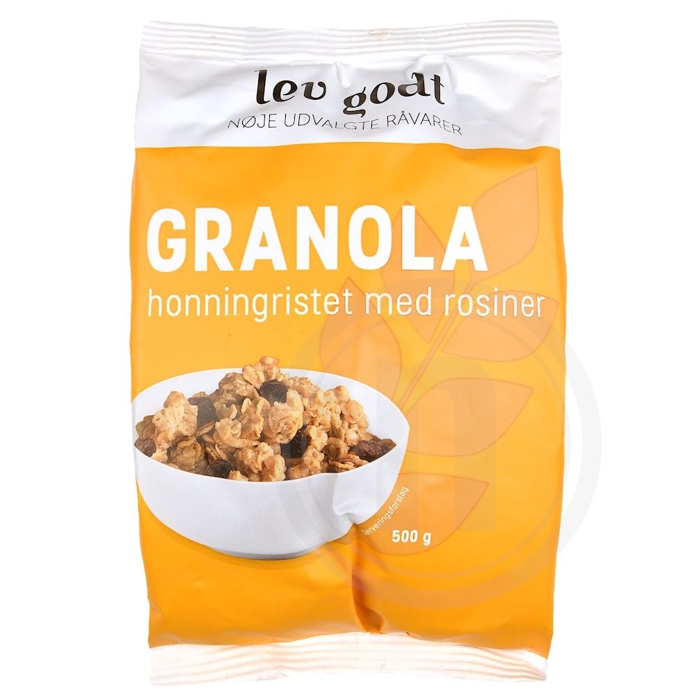 Lev Godt Granola honningristet med rosiner