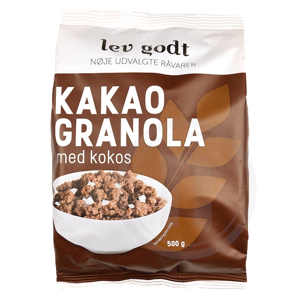 Lev Godt Granola med kakao og kokos
