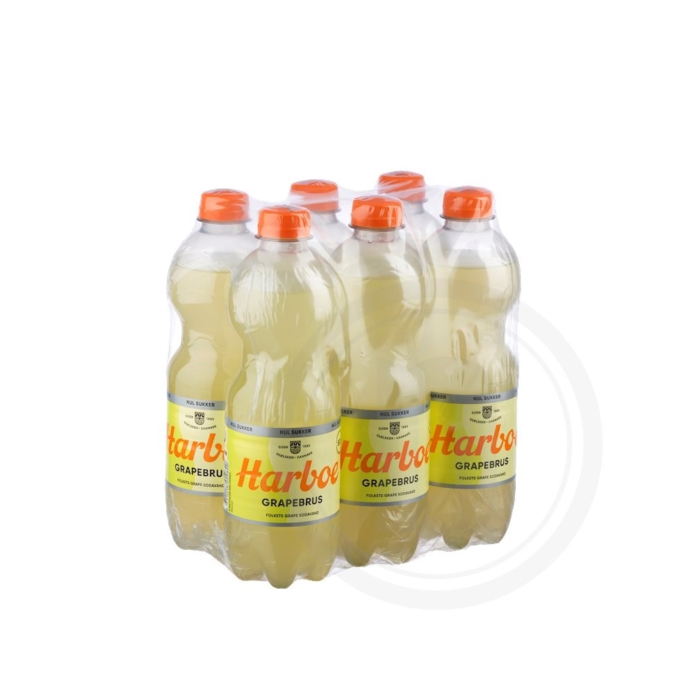 Harboe Grapebrus Nul Sukker 6 x 0,5 L