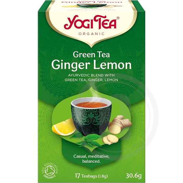 Green Tea Ginger Lemon fra Yogi Tea – Leveret med nemlig.com