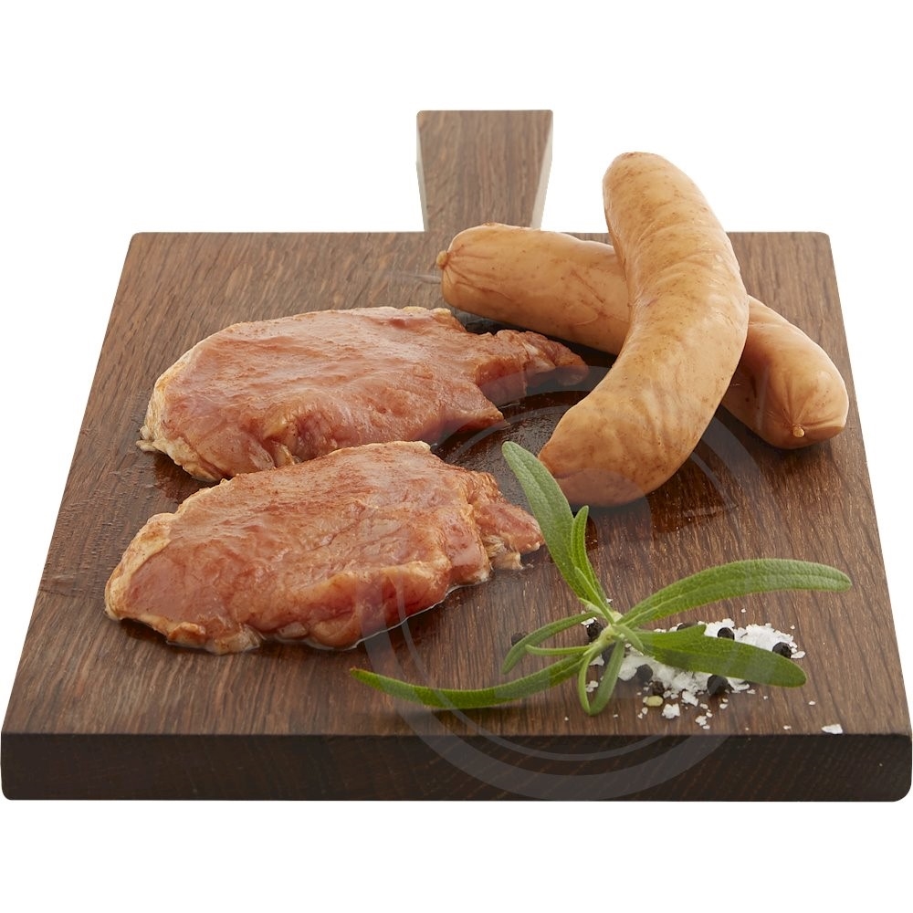 Grillbakke BBQ Koteletter & Frankfurter 4 stk. 380 g