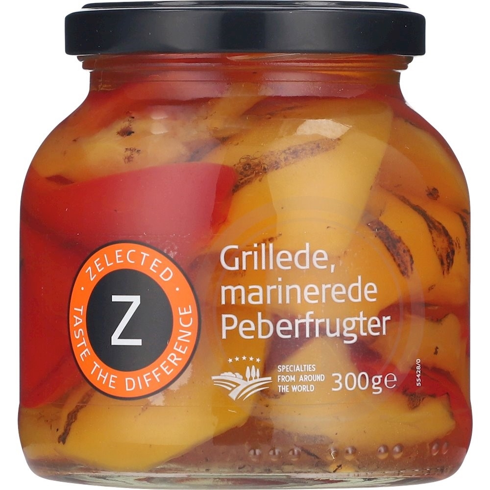 Grillede marinerede peberfrugt