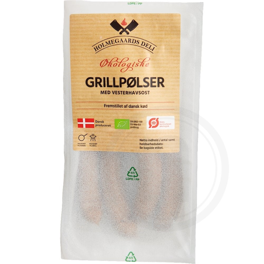 Grillpølser vesterhavsost øko.