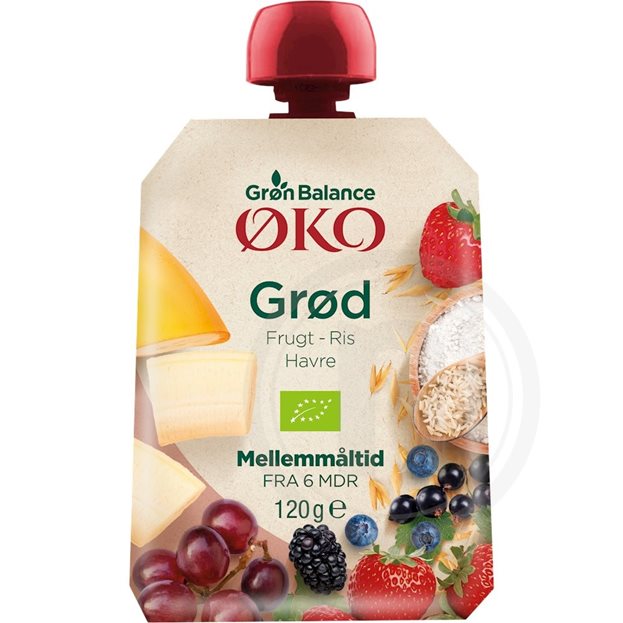 Grød m. frugt / ris øko. fra Grøn Balance – Leveret med nemlig.com