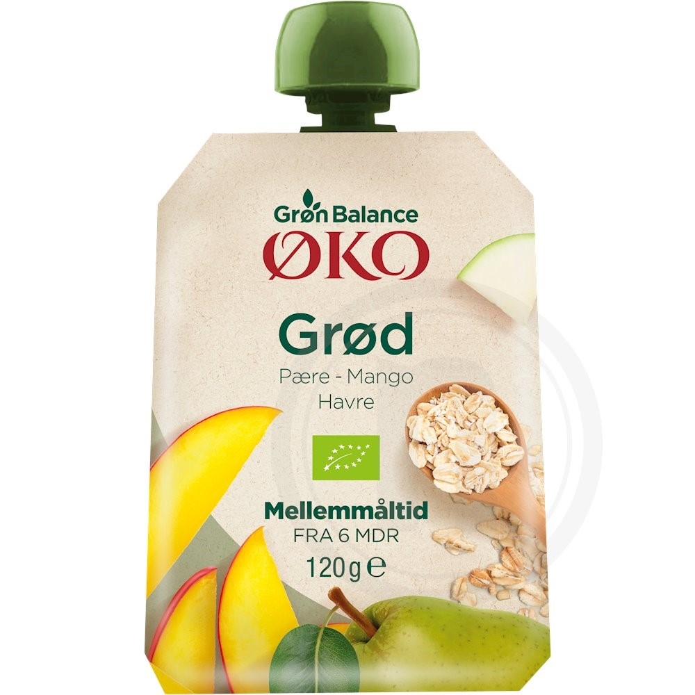Grød m. pære / mango øko.