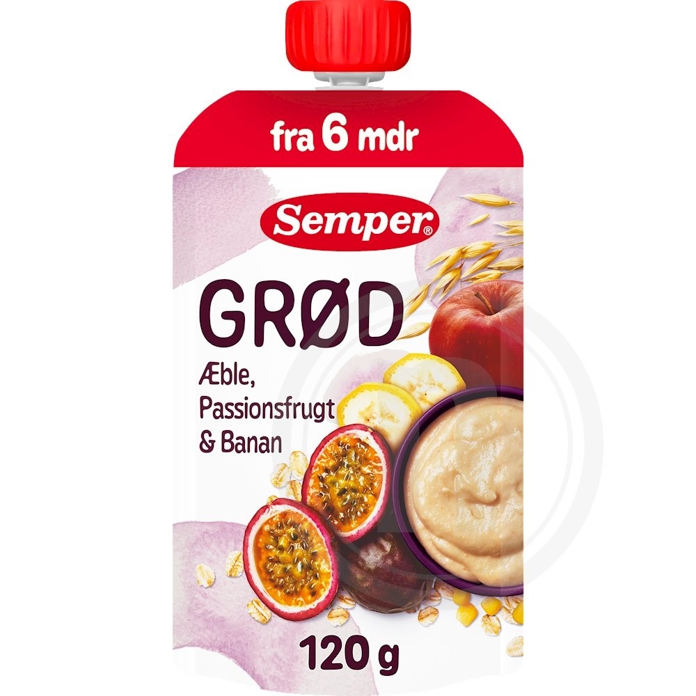 Grød m. passionsfrugt / æble