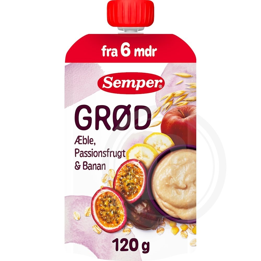 Grød m. passionsfrugt / æble