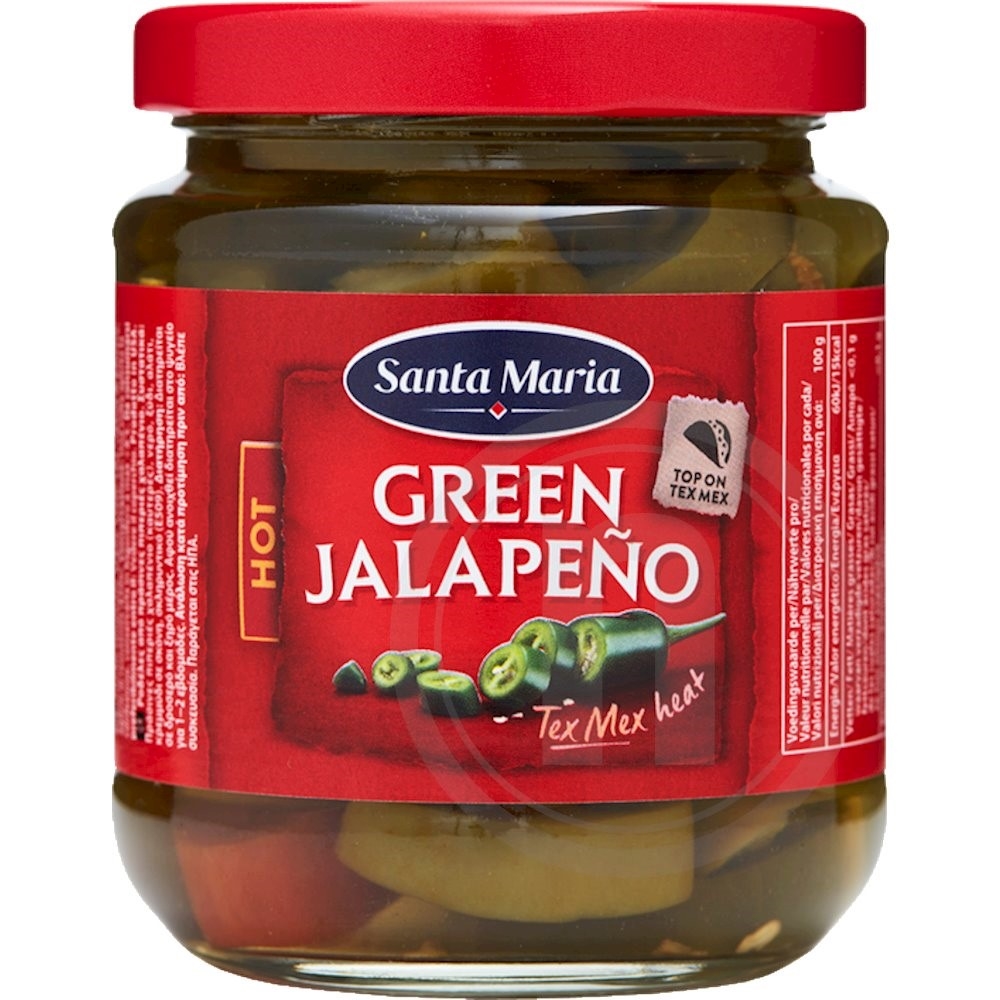 Grønne jalapeños (stærk)