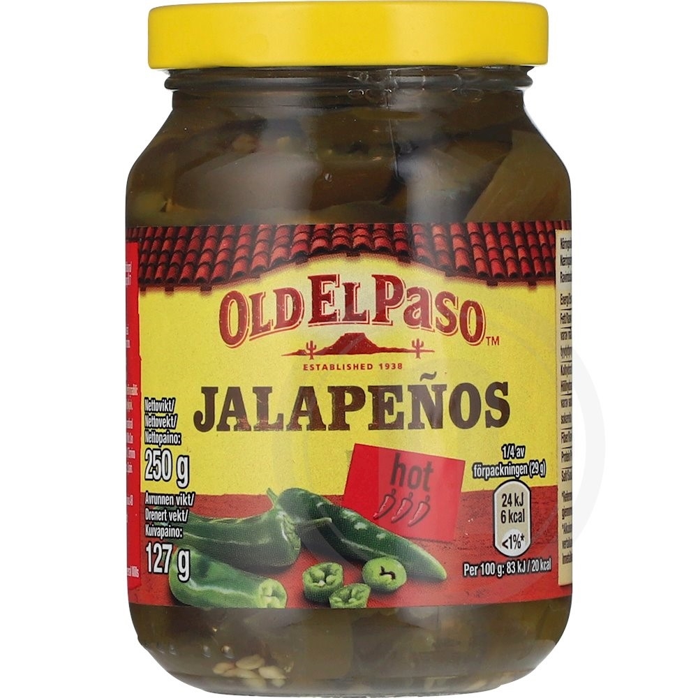 Grønne jalapeños (stærk)