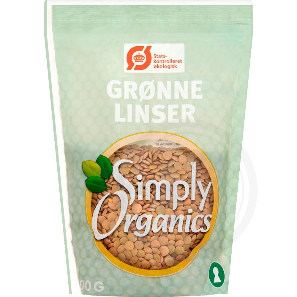 Simply Organics Grønne linser øko.