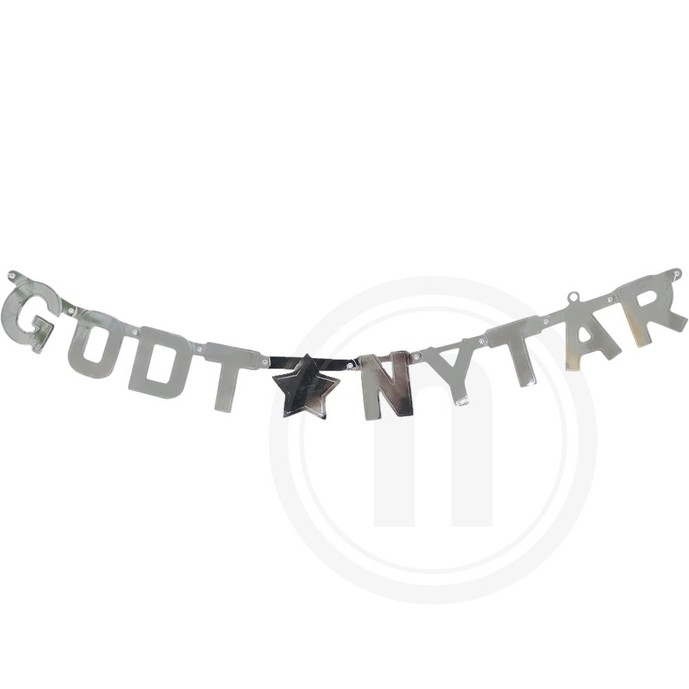 Scanseason Guirlande Godt Nytår Sølv 1,25 m