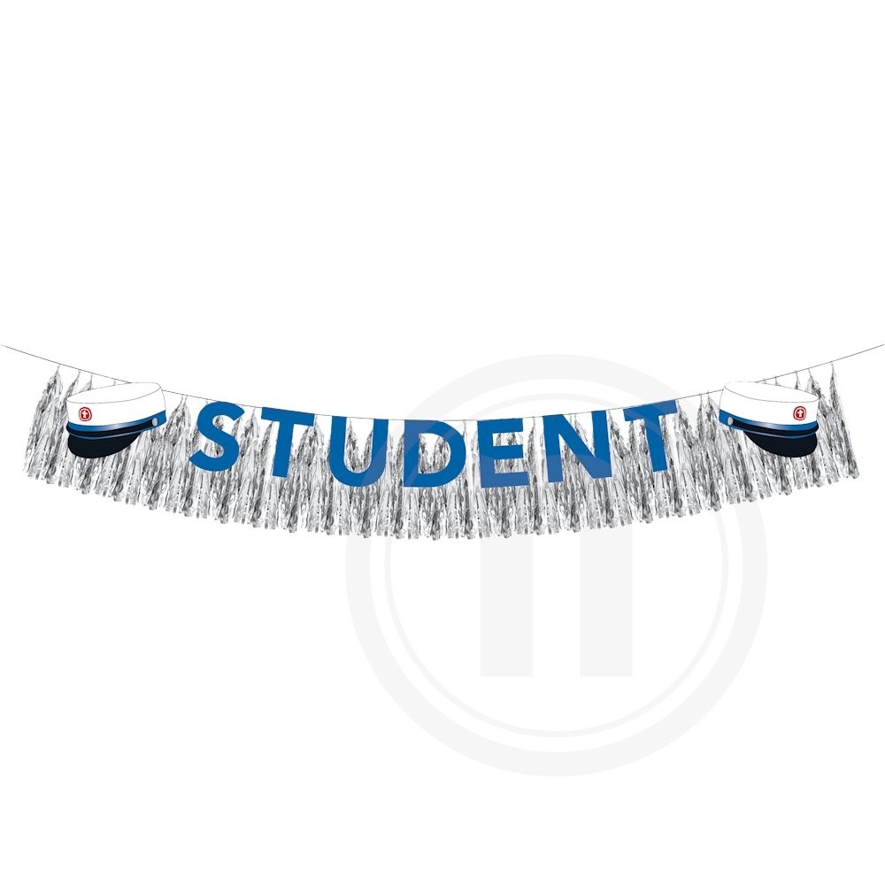 Guirlande m. 'STUDENT' (blå)