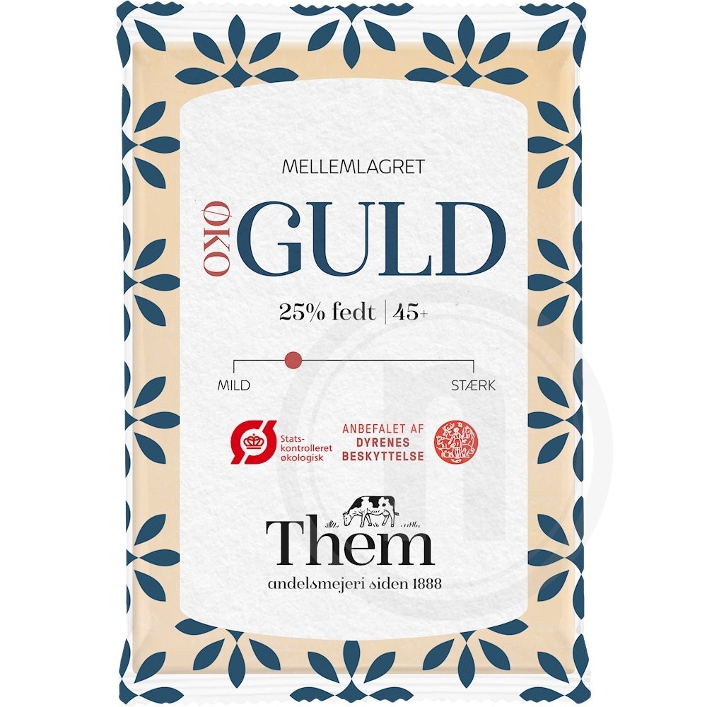 Guld ost i stykke ML 45+ øko.