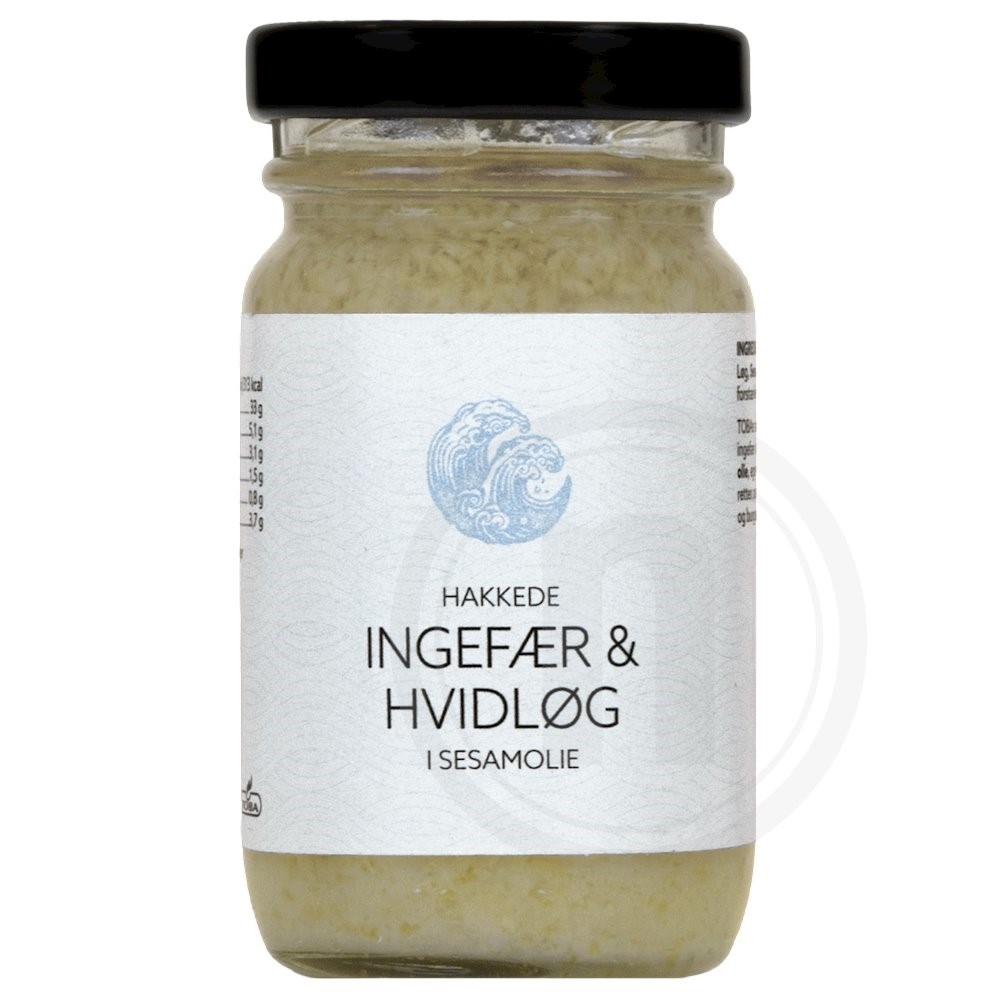 Hakkede ingefær