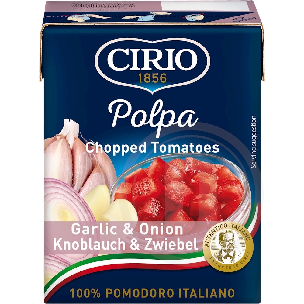 Cirio Hakkede Tomater m. Løg og Hvidløg