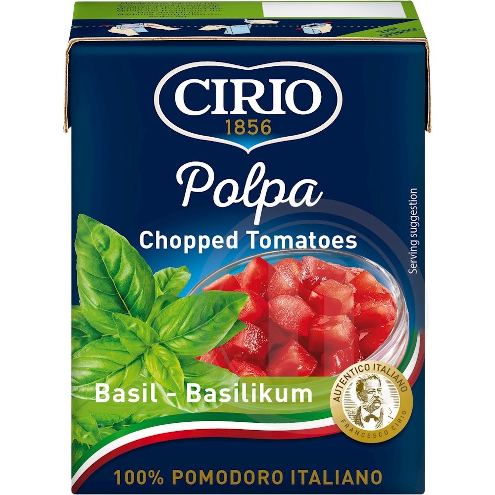 Cirio Hakkede Tomater m. Basilikum