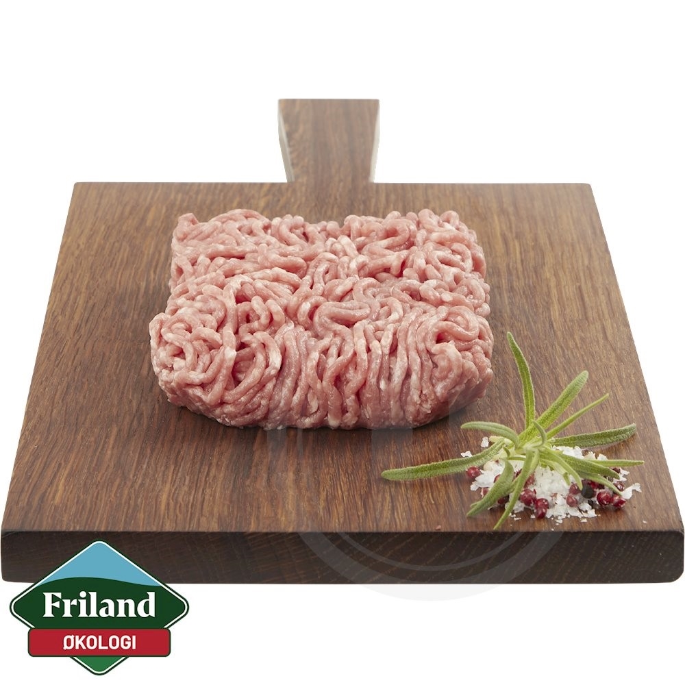 Hakket grise- og oksekød øko.