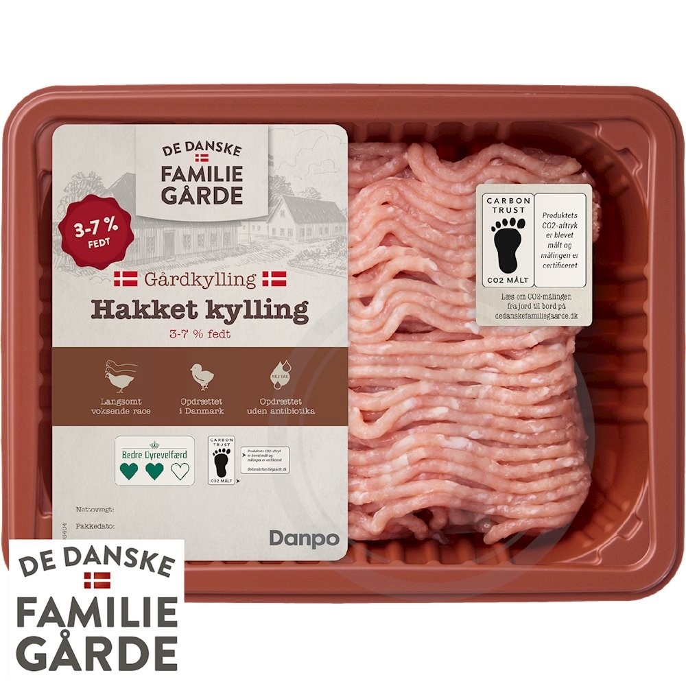 Hakket kyllingekød 3-7%