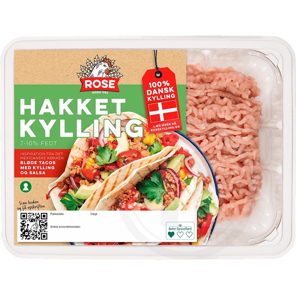 Rose Hakket Kyllingekød 7-10%