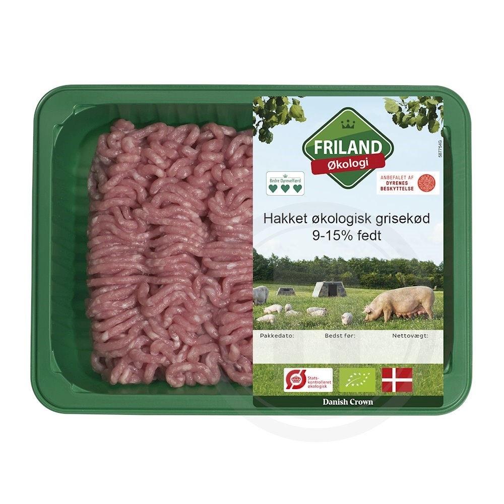 Hakket Svinekød Øko. 9-15%