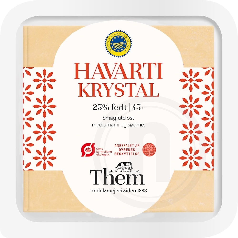 Havarti krystal i skiver øko.