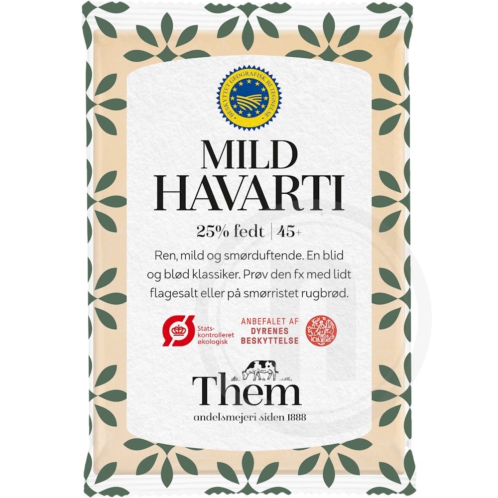 Them Havarti mild 45+ øko.