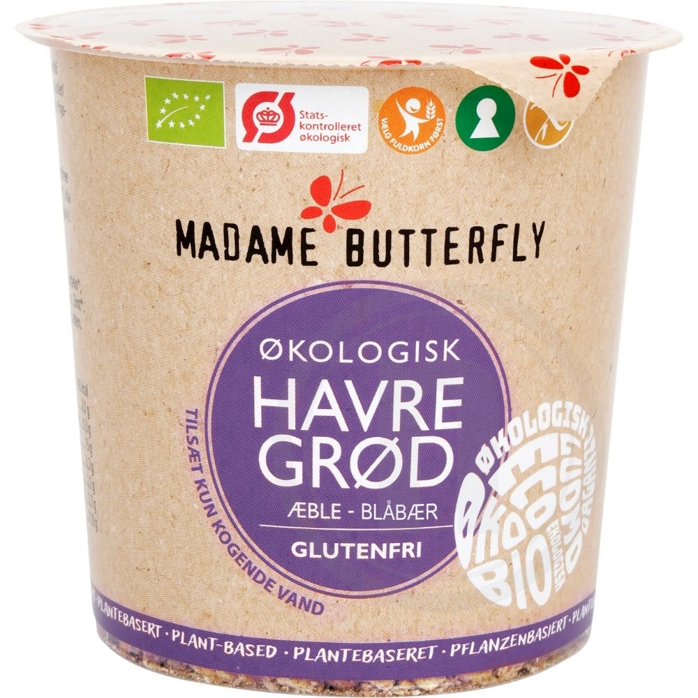 Madame Butterfly Havregrød Æble-Blåbær Økologisk