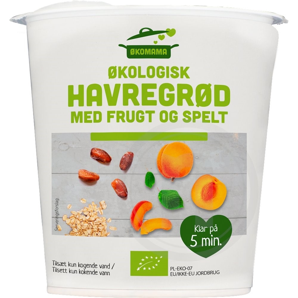 Havregrød m. frugt- spelt øko