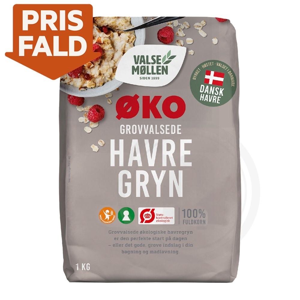 Havregryn (grovvalsede) øko.