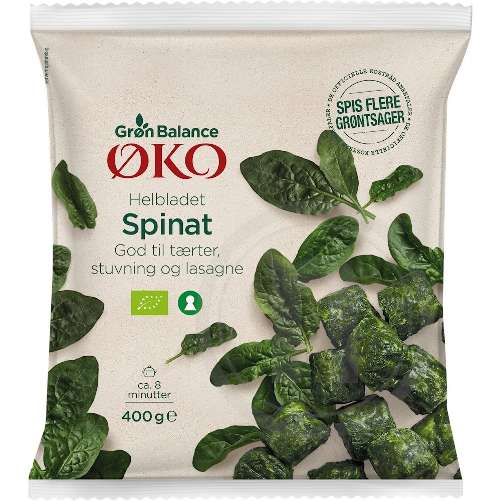 Grøn Balance Helbladet Spinat Økologisk