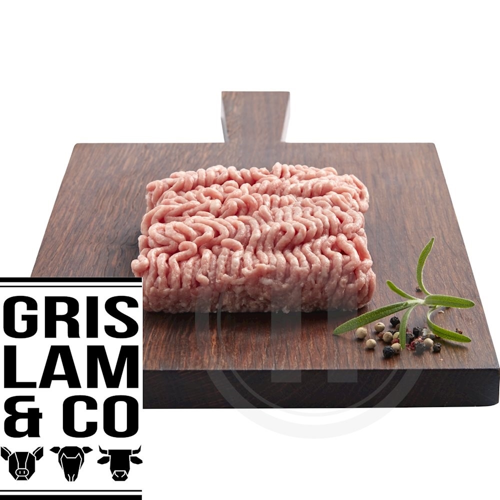 Gris Lam & Co Hakket Svine og Oksekød Økologisk