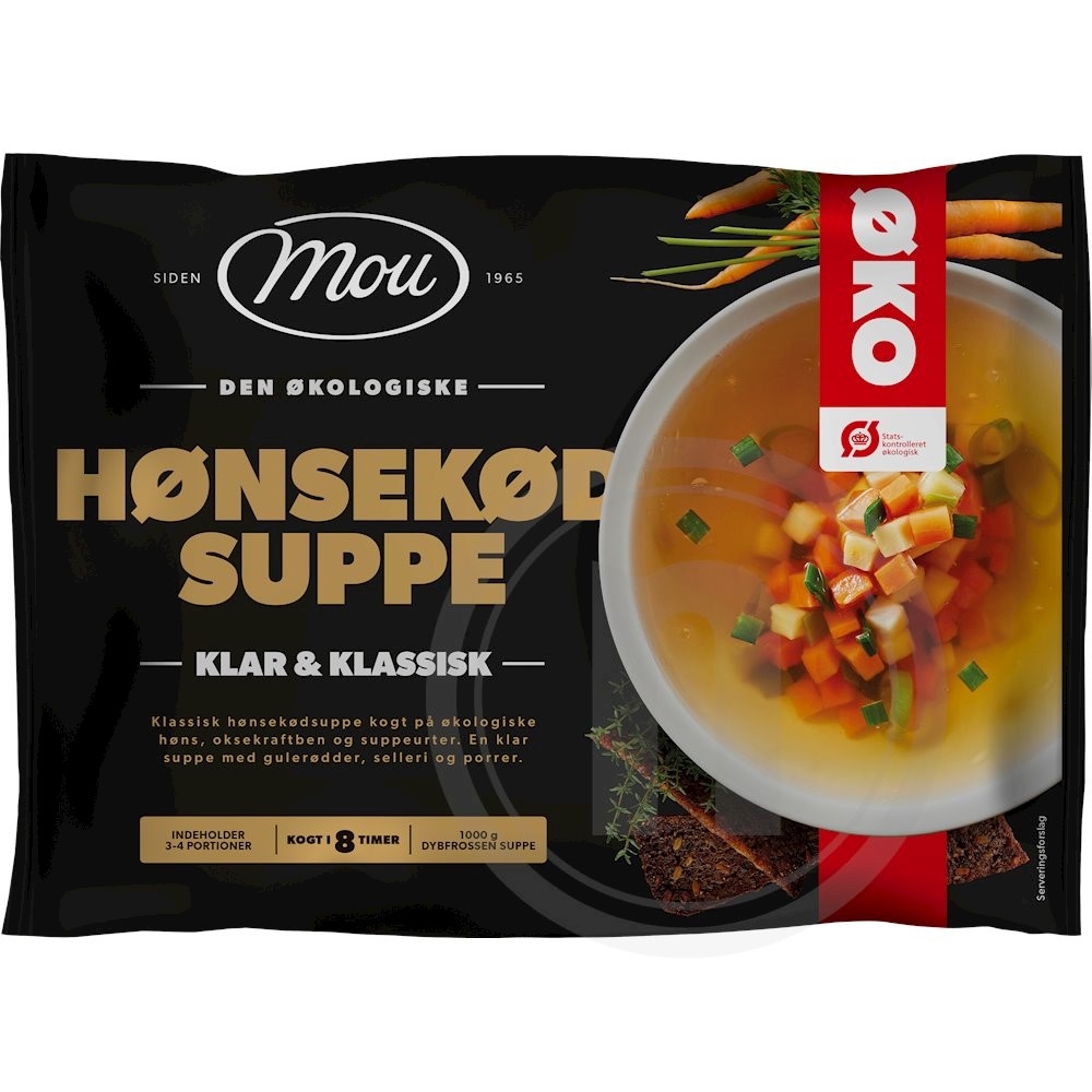 Hønsekødsuppe øko.
