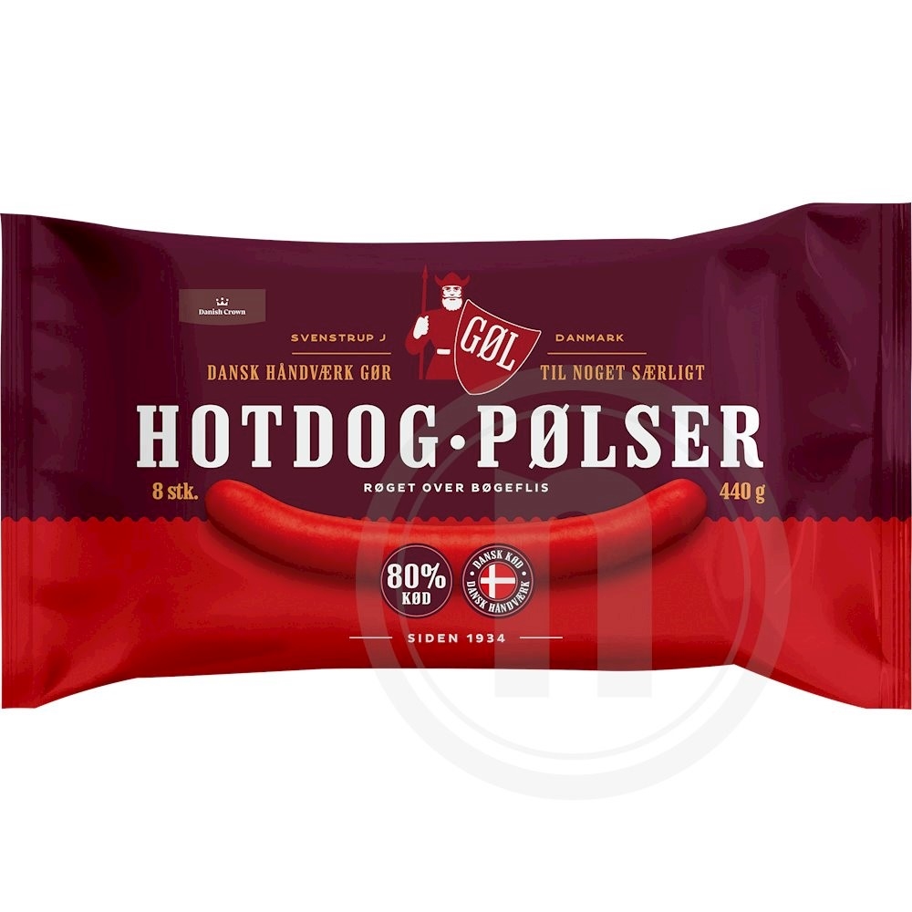 GØL Hotdogpølser røde