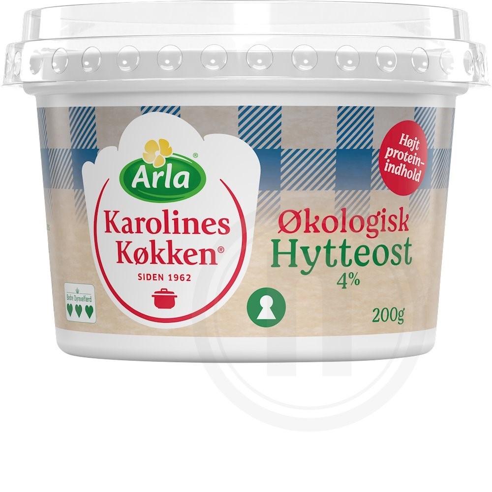 Arla Karolines Køkken Hytteost 4% Økologisk