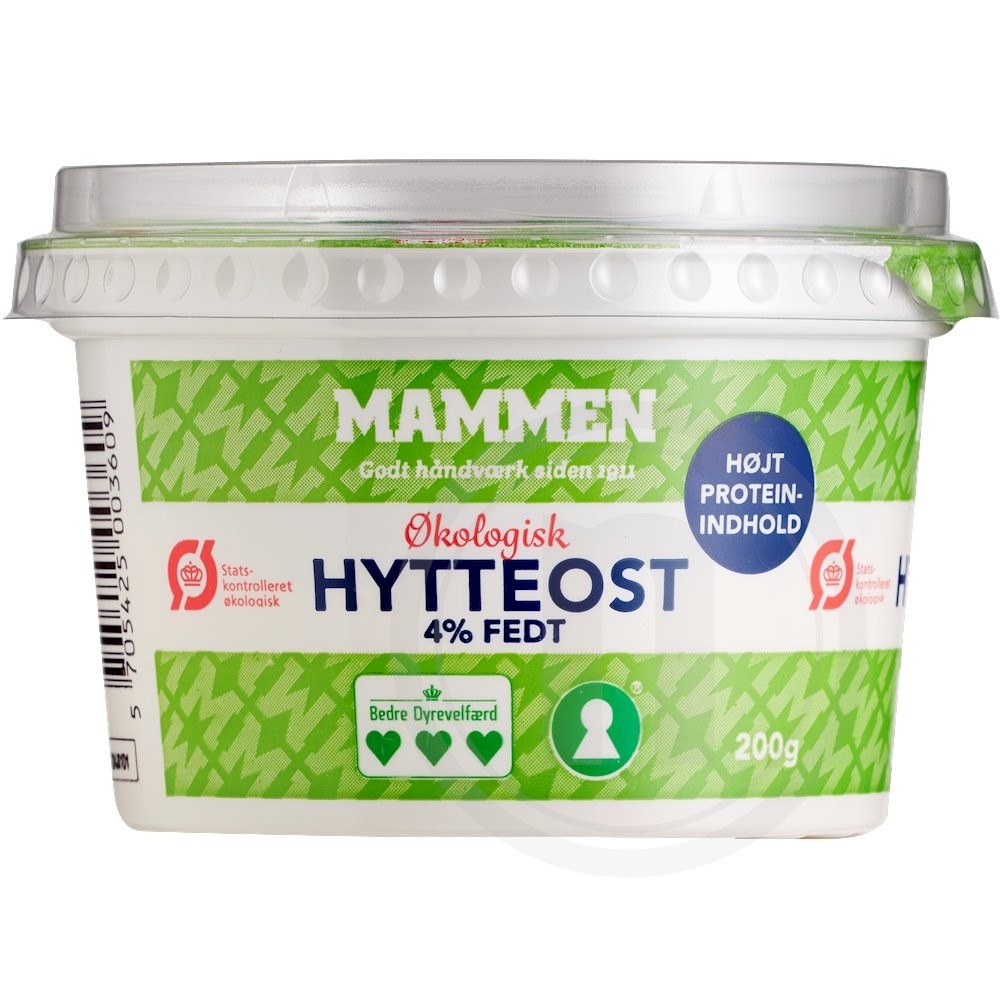 Mammen Hytteost 4% Økologisk