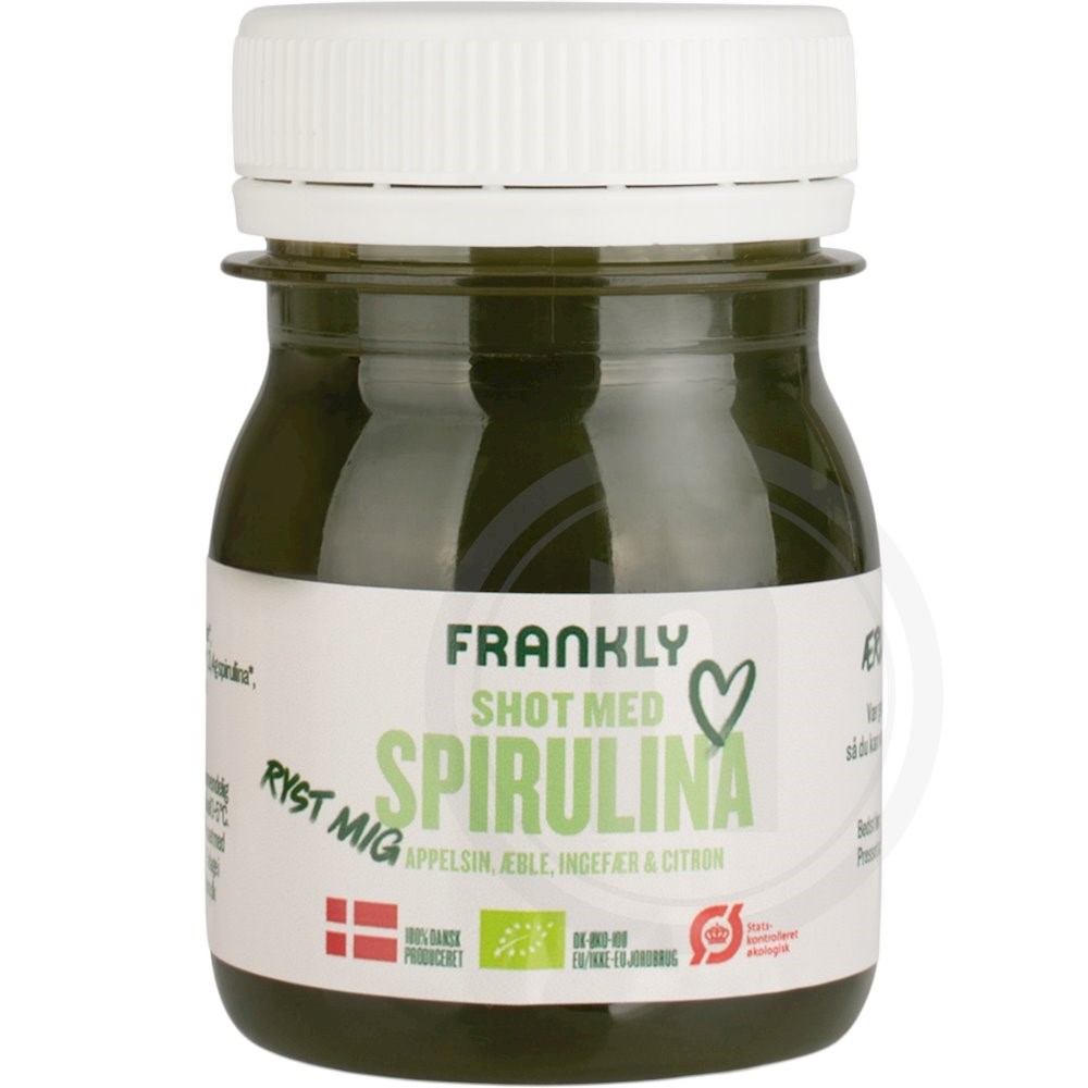 Ingefærshot m. spirulina øko.