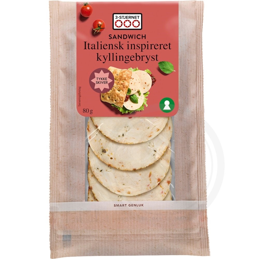 3-Stjernet Italiensk Inspireret Kylling Sandwich