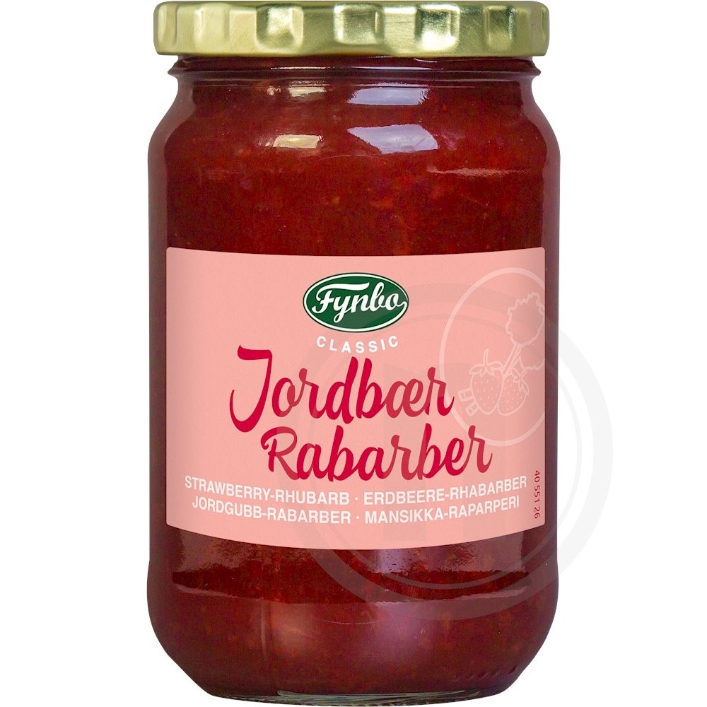 Jordbær-rabarbermarmelade