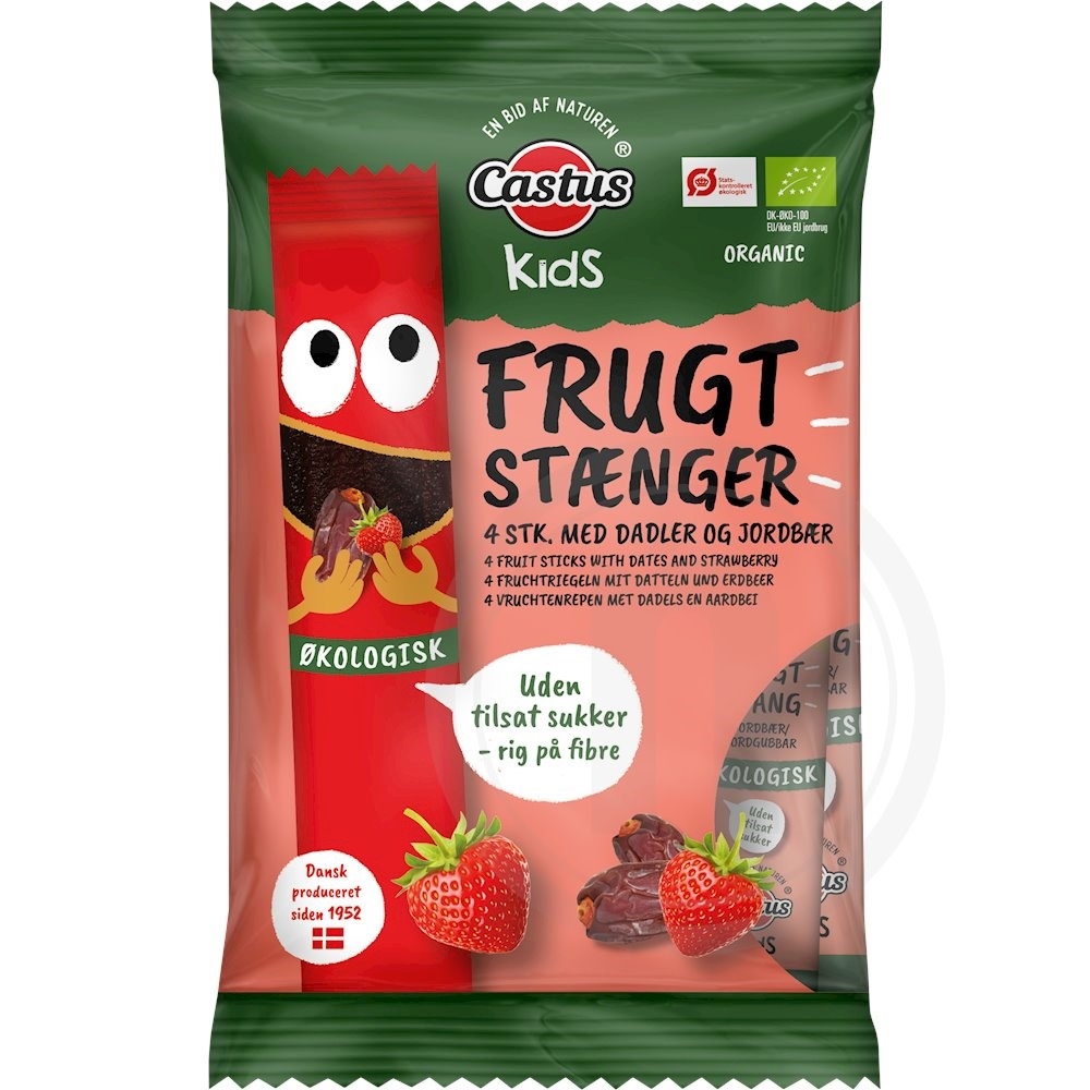 Jordbærfrugtstænger øko.